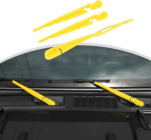 Miniatura 7 de CheroCar Escobillas para limpiaparabrisas delantero, trasero, kit de limpiaparabrisas delantero, accesorios de decoración exterior compatibles con