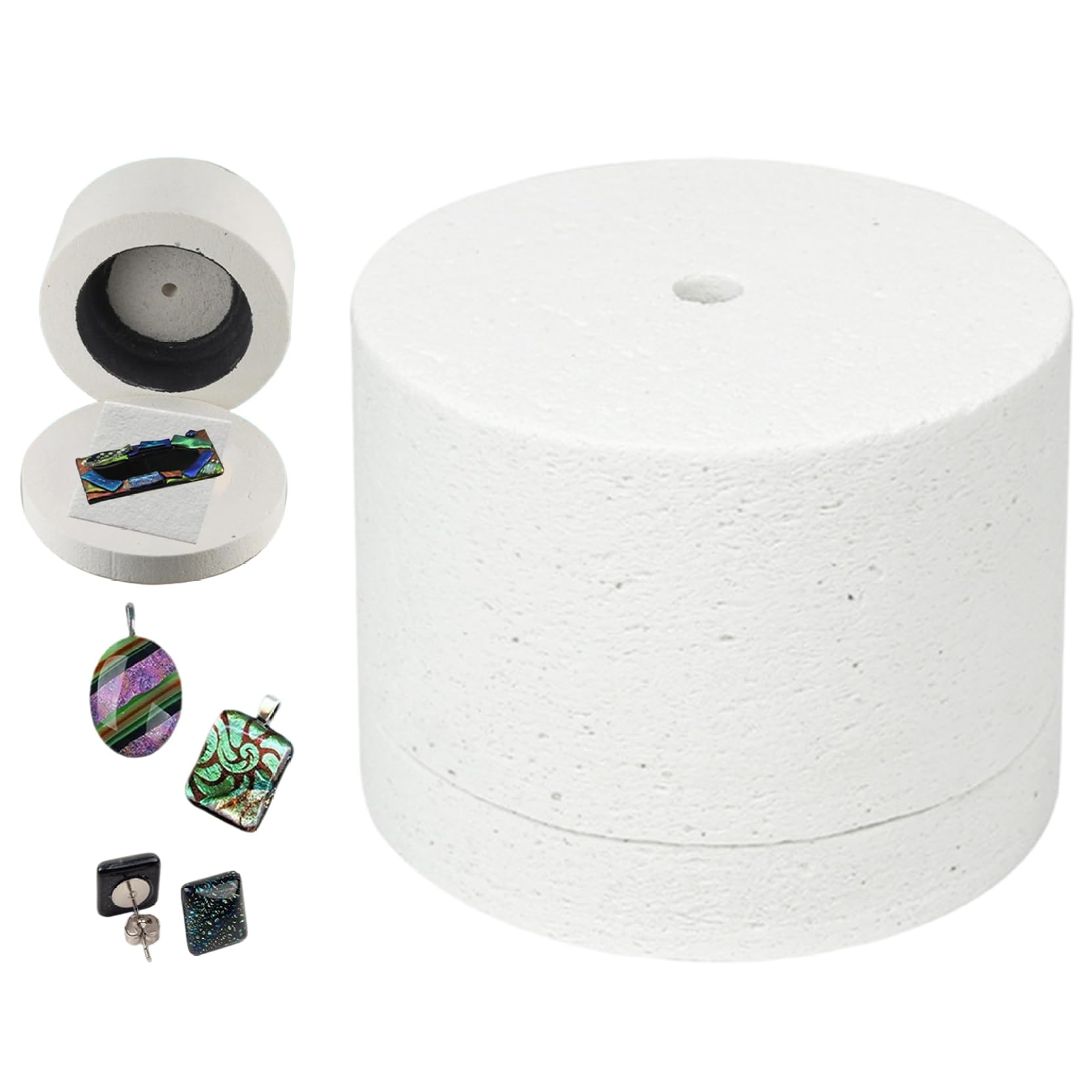 Bemonew White Microwave Kiln For Pottery Microwave Kiln For Glass Fusing With Kilns Paper Glass Jewelry Diy Tools At Home 4.7X3.3 Inch