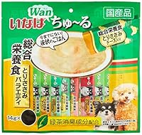 いなば 犬用おやつ ちゅーる 総合栄養食とりささみ バラエティ 14g×20本