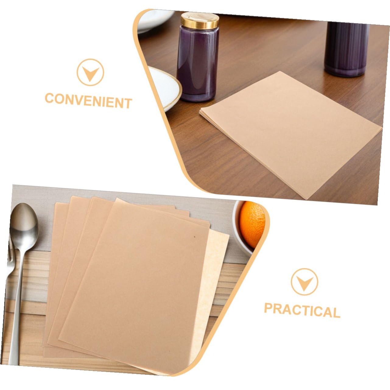 UKCOCO 500piezas Bandeja De Horno Papel Vegetal Resistente Grasa De Papel Para Hornear De Grueso Para Pizza Barbacoa y Repostería