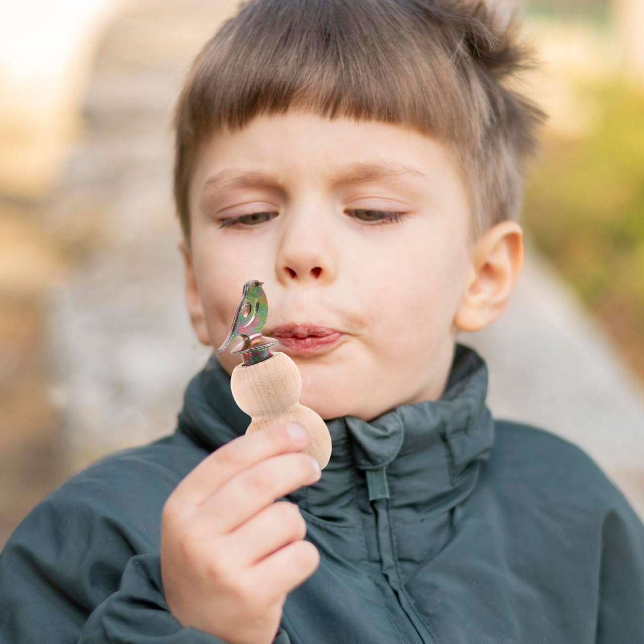 Gatuida Creative Hand Twist Bird Whistle for Realistic Bird Call Imitation Portable Musical Instrument for Nature Learning and Party Favors Unique Gourd - Image 2