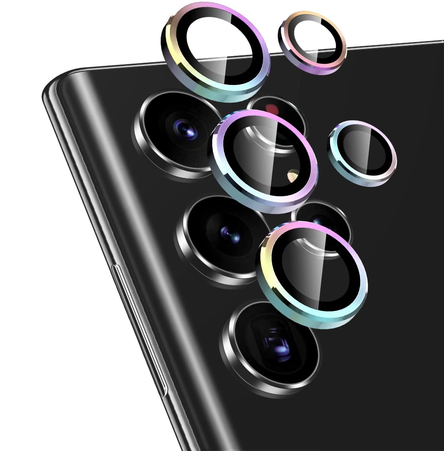 Midkart Aluminum Alloy Camera Lens Tempered Glass Compatible with Samsung Galaxy S22 Ultra Metal Ring Anti-Scratch Bubble-Free Camera Lens Protector, Rainbow (B0B2921D1N) Amazon Price History, Amazon Price Tracker