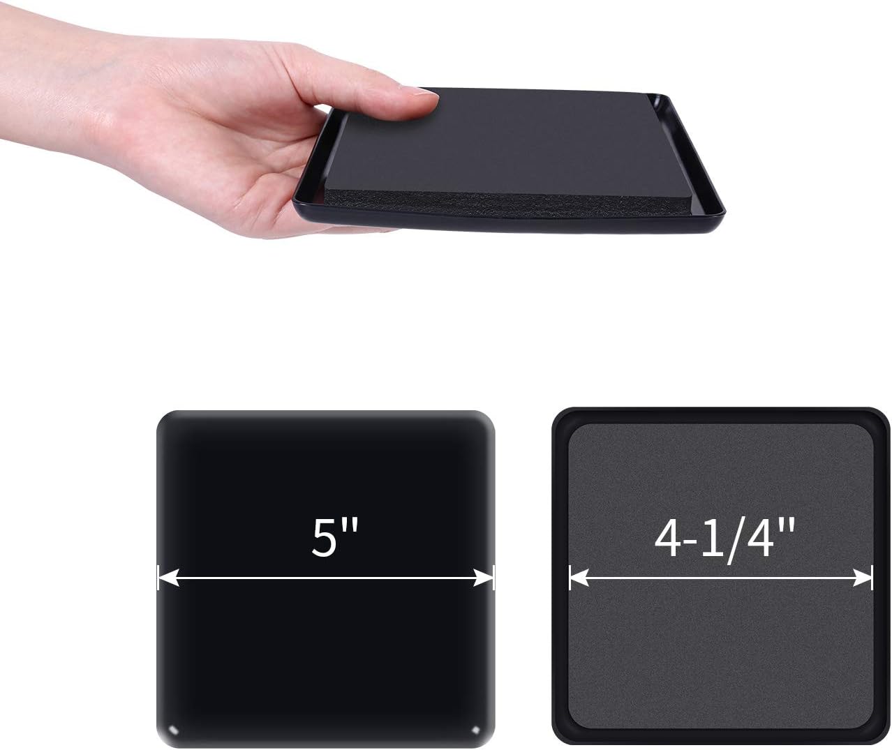 Ezprotekt 8 Pack Reusable Furniture Slider for Carpet,5 Inch Square