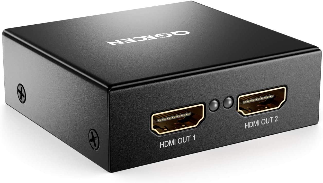4K HDMI Splitter 1 in 2 Out, QGECEN 1x2 HDMI Splitter for Dual Monitors Supports Full HD 1080P 3D HDCP 1.4 - Image 3
