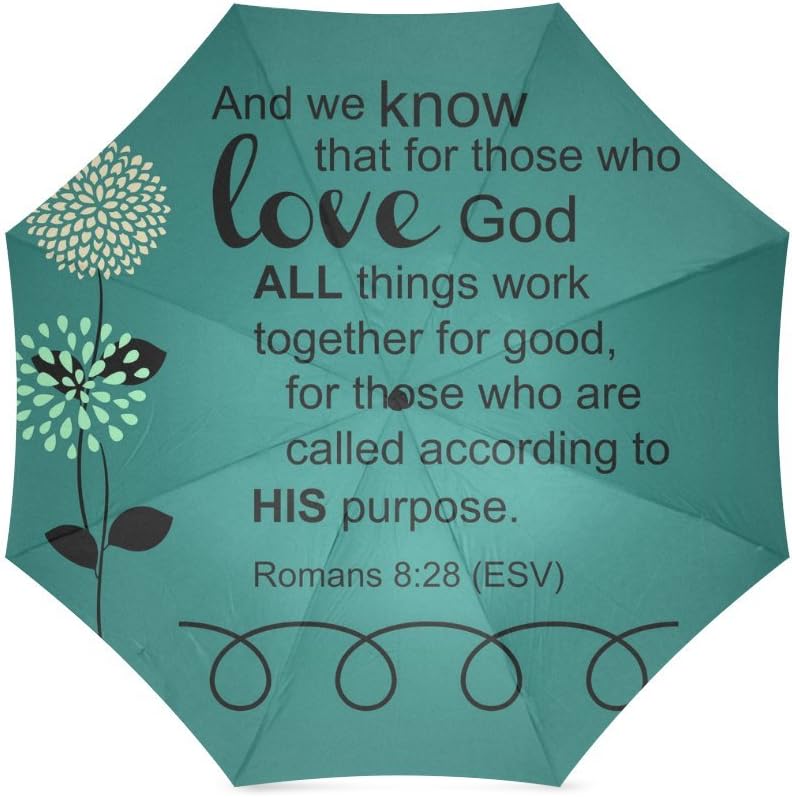 Christian Bible Verse, Renaissance Collection, Christian Religious Gift Folding Rain