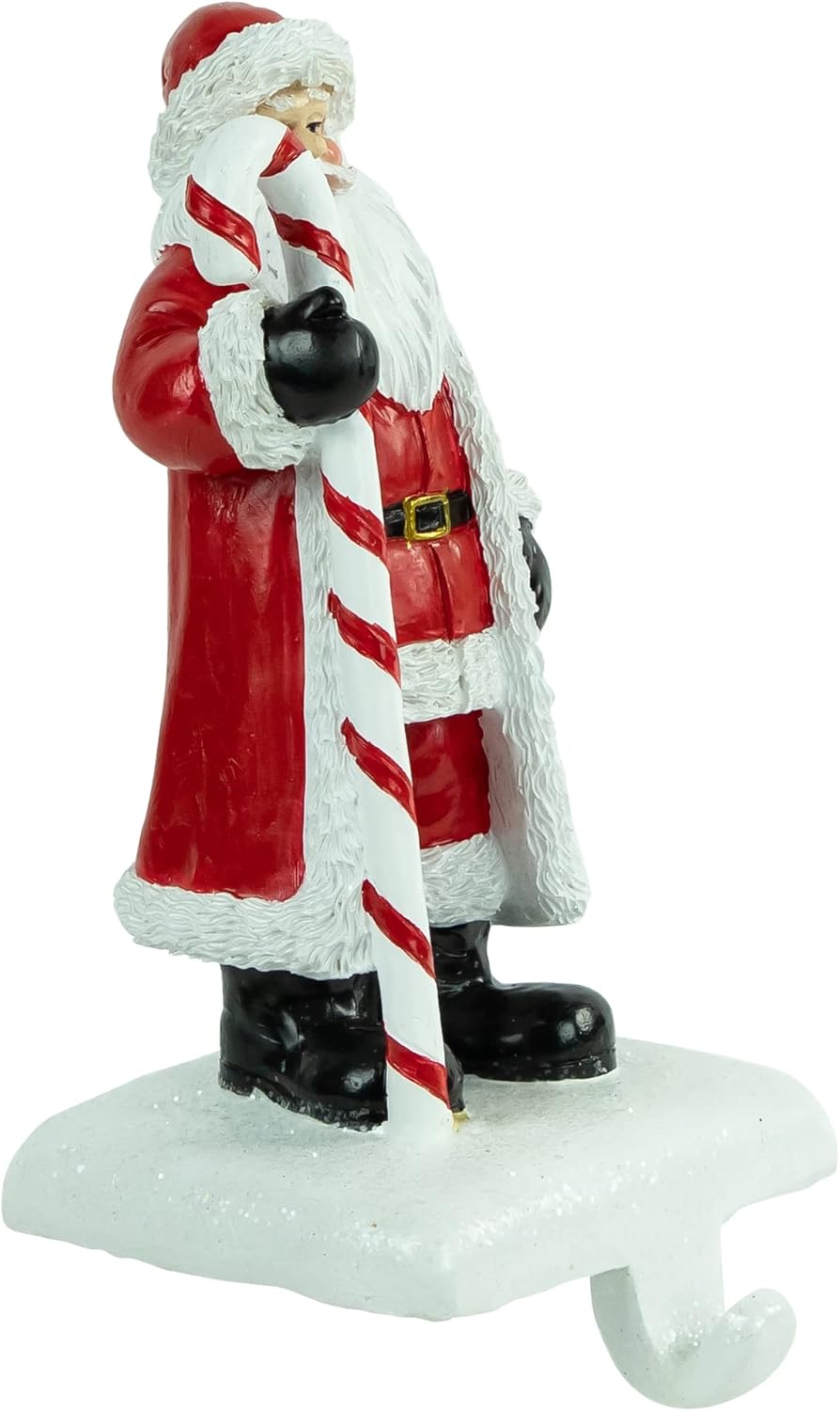Northlight 7" Santa Claus with Candy Cane Christmas Stocking Holder