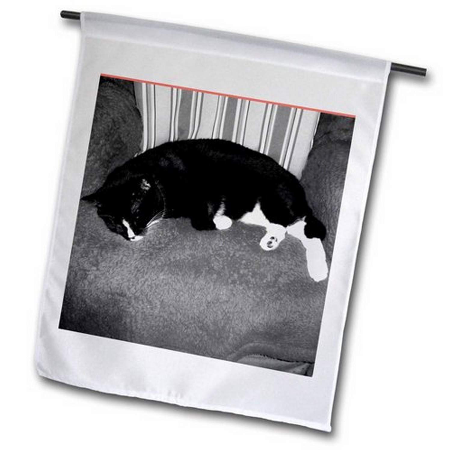 3dRose Gartenflagge ‚Schwarze Katze‘ – 30,5 X 45,7 Cm, Aus Polyester, Für Draußen & Drinnen
