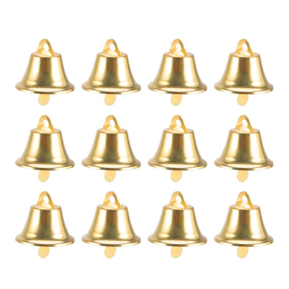 TOYANDONA 120pcs Christmas Jingle Bell Dog Bells Charm Small Jingle Bell Decorative Brass Bells Xmas Belles Charms Small Christmas Bells Jingle Jangle Jewelry Findings Charm Mini Crafts