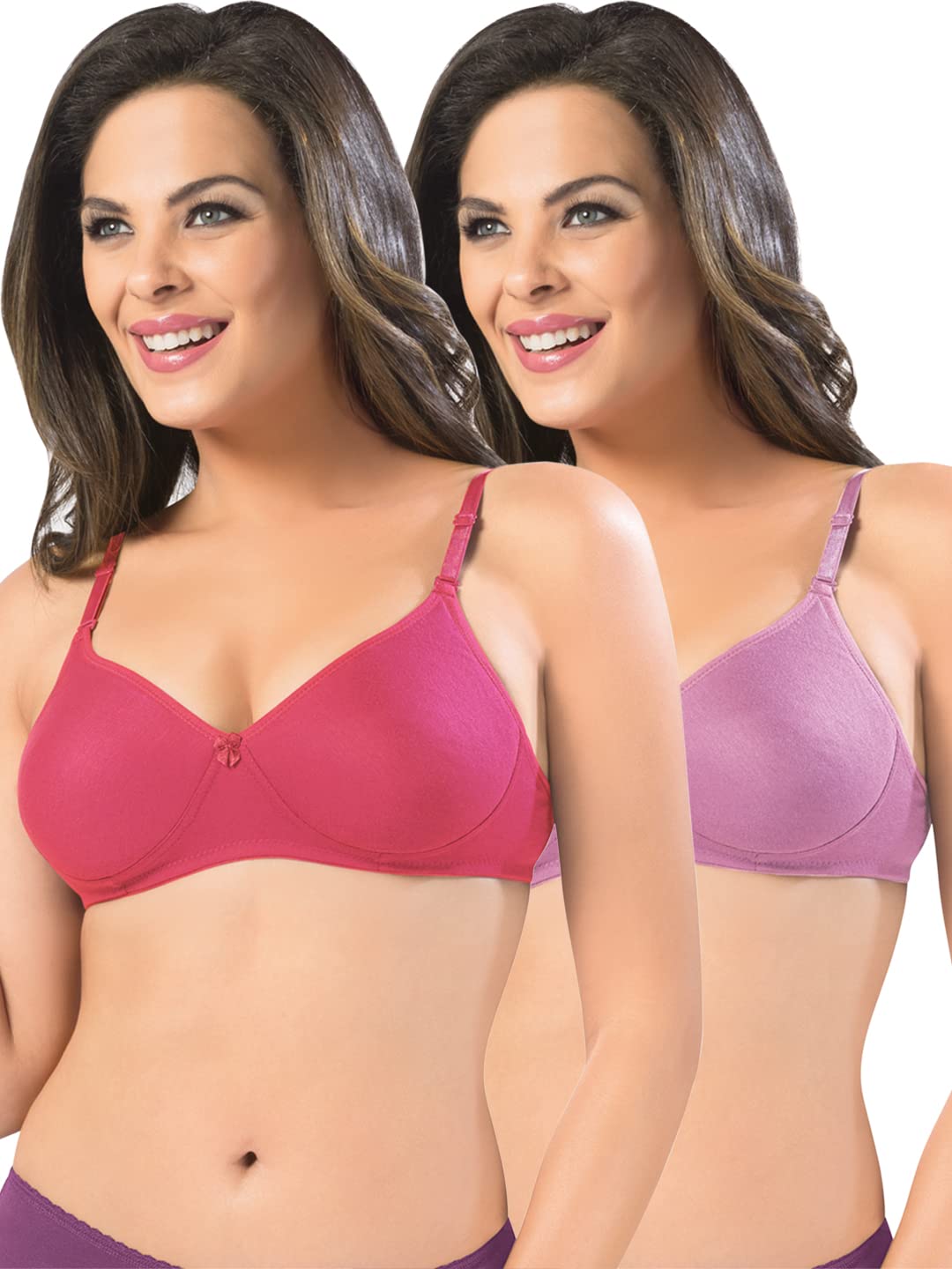 Sonari Women’s Non-Padded T-Shirt Bra | Wire-free, medium coverage, comfortable polyester-cotton blend fabric | Adjustable straps, ideal for sports catwalk Sonari Women’s Non-Padded T-Shirt Bra | Wire-free, medium coverage, comfortable polyester-cotton blend fabric | Adjustable straps, ideal for sports catwalk