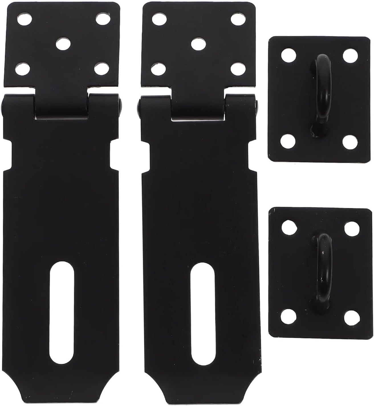 Hasp Latch 12 Stainless Steel Padlock Hasps, Heavy-Duty Door Locks, Pull-Type Hinge Multi-Functional Cabinet and Window for Door Gate Cabinets Etc