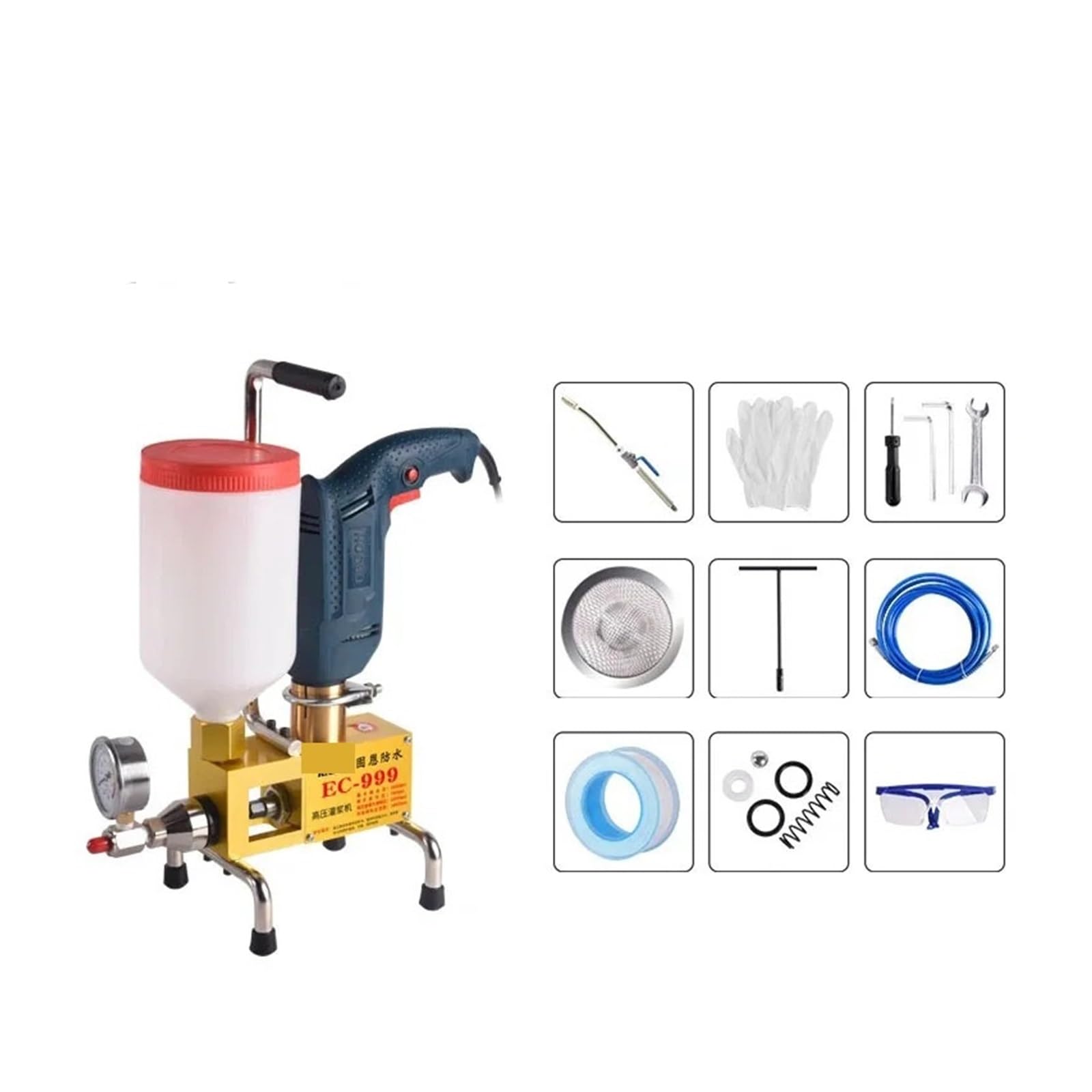crepa di riparazione del calcestruzzo del tubo flessibile d'acciaio della macchina for stuccatura della schiuma epossidica/poliuretanica della pompa ad iniezione epossidica 910W