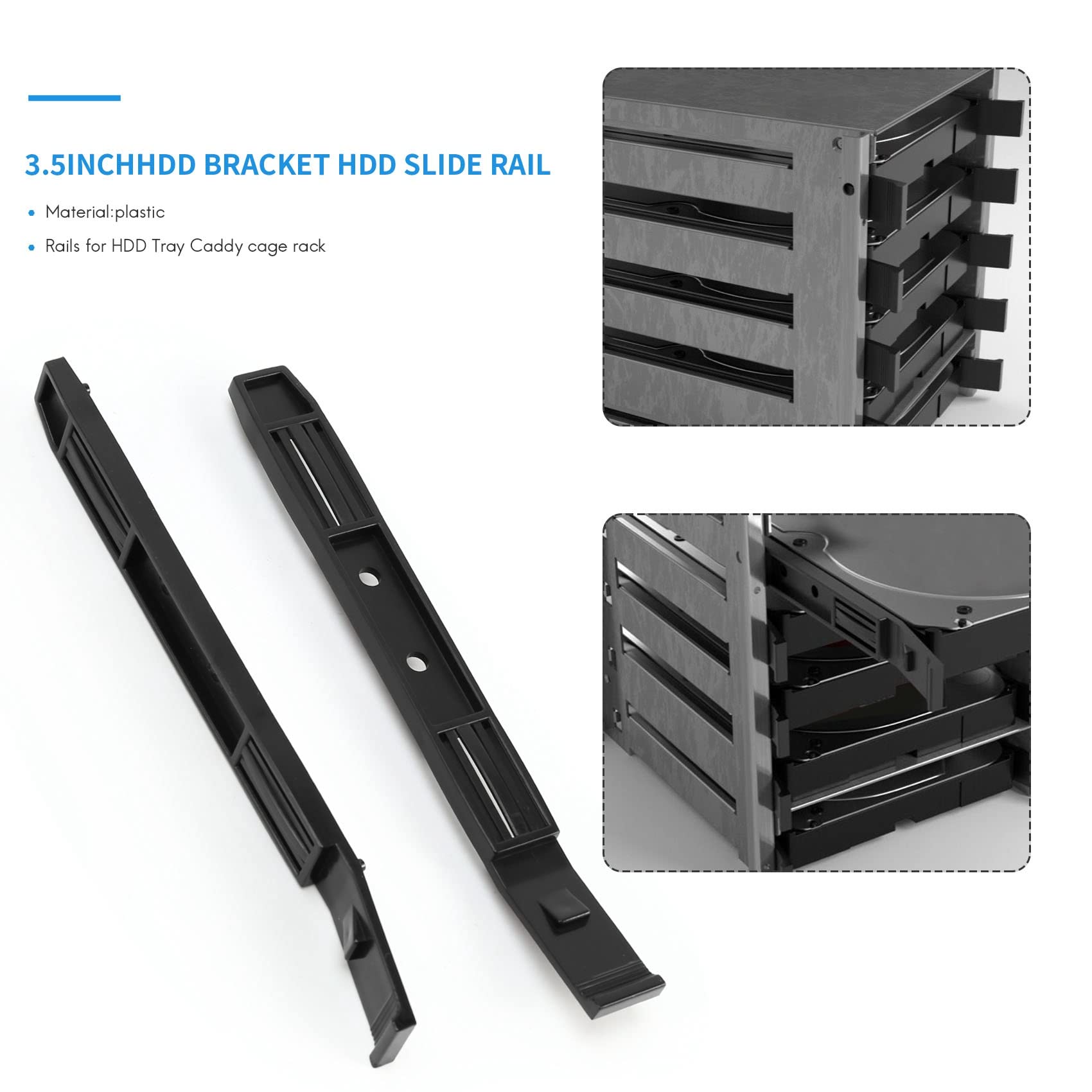 2 paar harde schijven drive rails behuizing kooi accessoires drive schacht schuivers kunststof rails voor 3,5 5,25 harde schijven drive sleuf 2 paar harde schijven drive rails behuizing kooi accessoires drive schacht schuivers kunststof rails voor 3,5 5,25 harde schijven drive sleuf