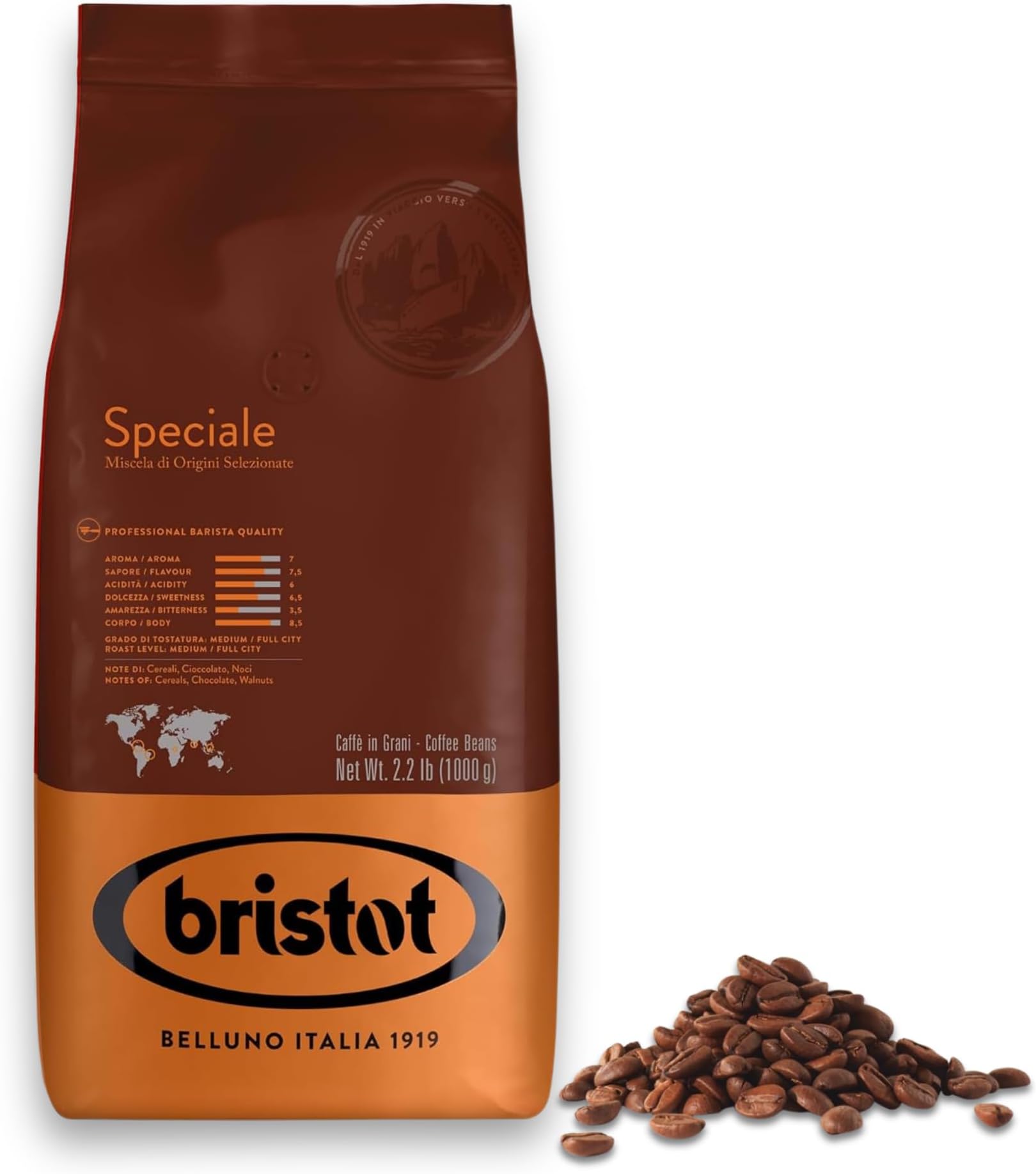 Bristot Miscela Speciale Espresso Coffee Beans 1000 g