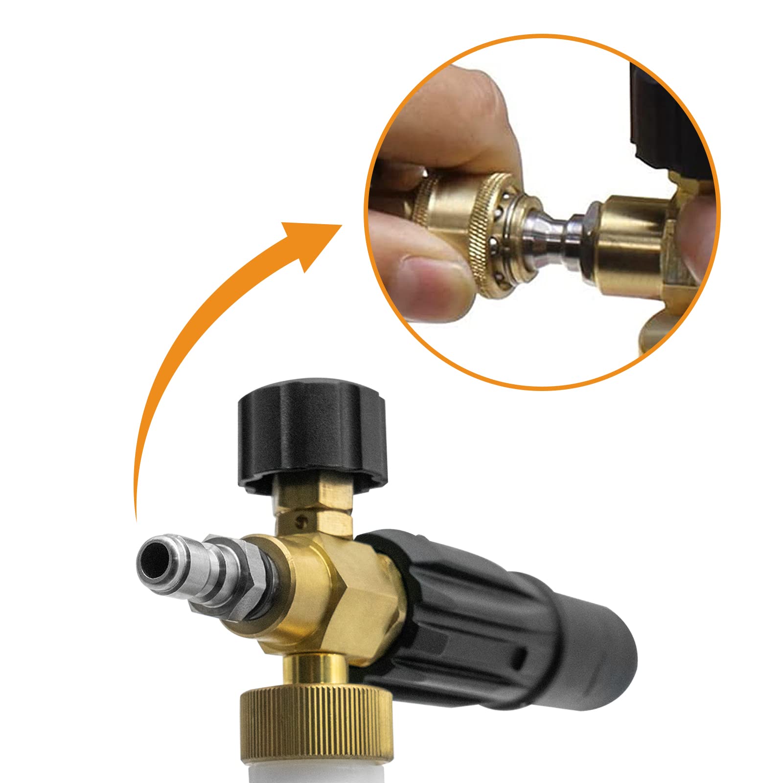 Fai Top Kit Coupleurs Rapides Nettoyeur Haute Pression M22 à 1/4'' - Raccords Mâle/Femelle Pour Pistolet Et Lance