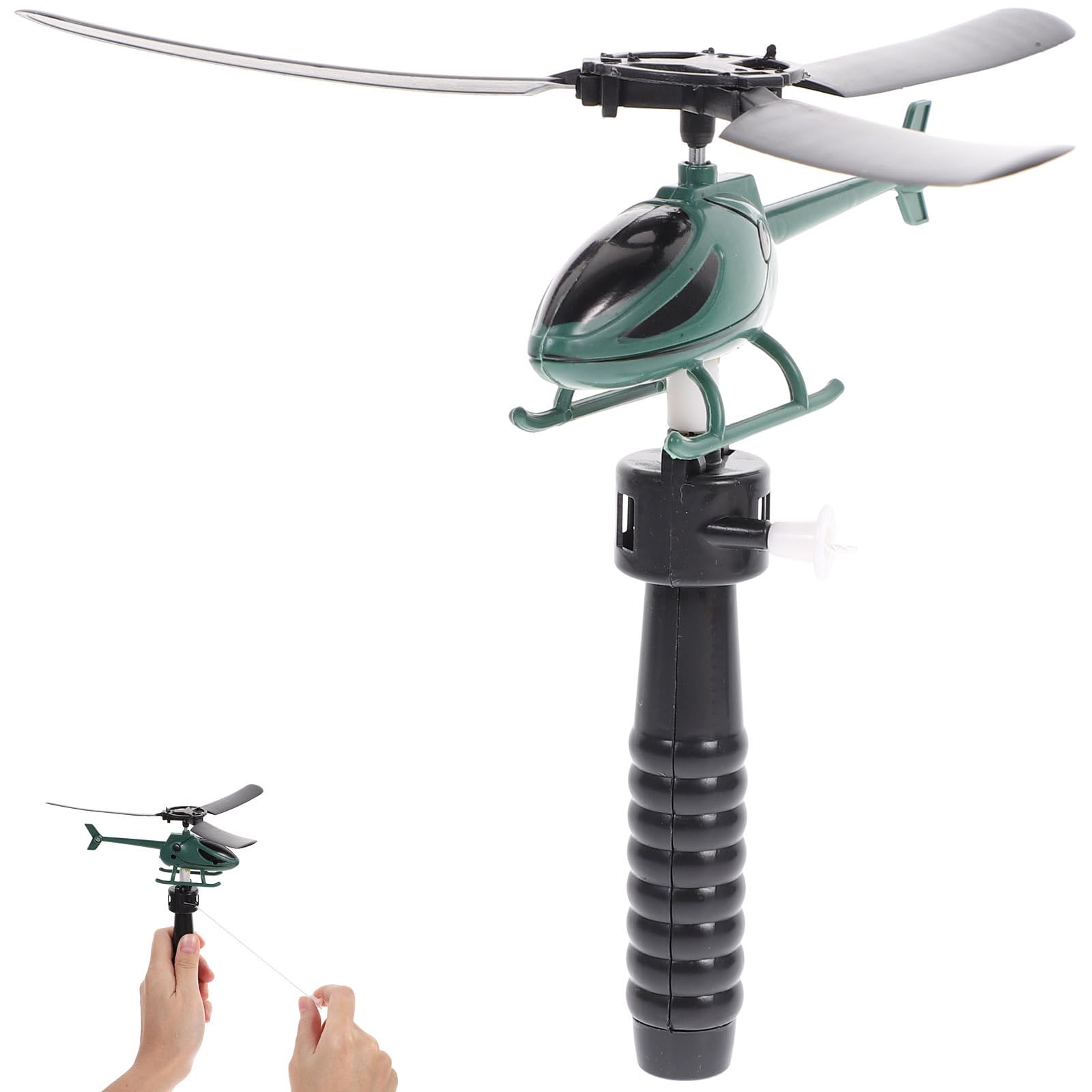 BESPORTBLE Pull String Helicopter Toy for Kids Educational Kids Helicopter Toy with Assembly Activity Flying Copter for Outdoor Play Gift