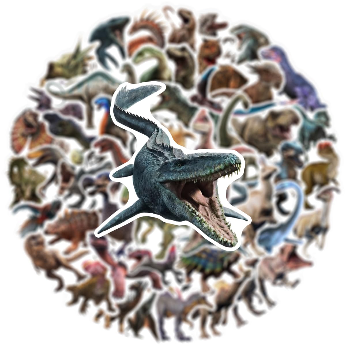 200 Dinosaurier-Aufkleber – 6 Motive, Wiederablösbar & Kindersicher