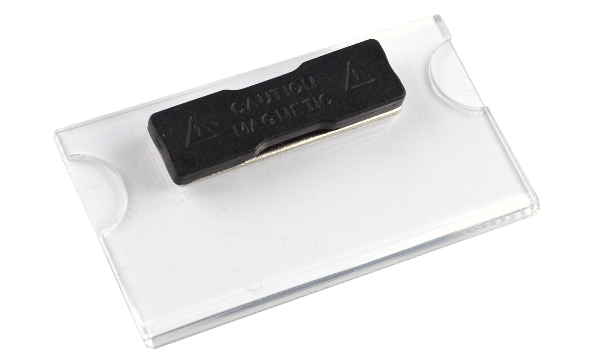 100 Pz Nome con Magnete Trasparente Acrylacryl-Namensschild Trasparente 2 mm Stark Incavo Del Pollice,Diverse Misure,Calamita per Abbigliamento,Auto Scrivibile,Auto Allestimento Cartellini-Nome