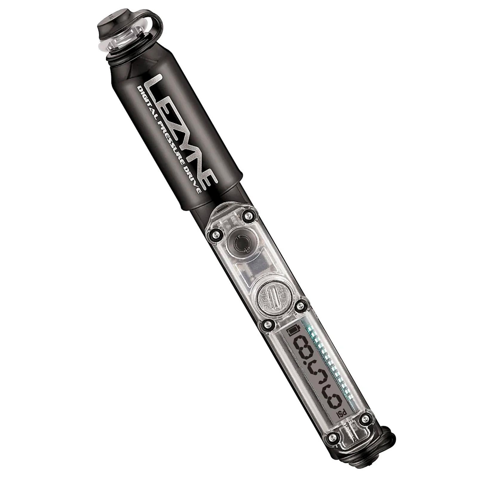 LEZYNE Mini Pompe CNC Digital Pressure Drive - Noir Brillant - 120 psi - 17 cm - Taille Unique