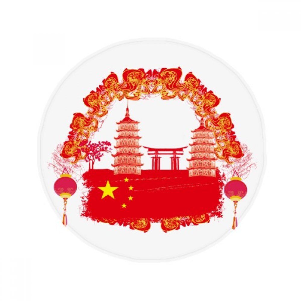 Tapis pet et porte motif tour du drapeau de la Chine pour décorer le salon et la salle de bain