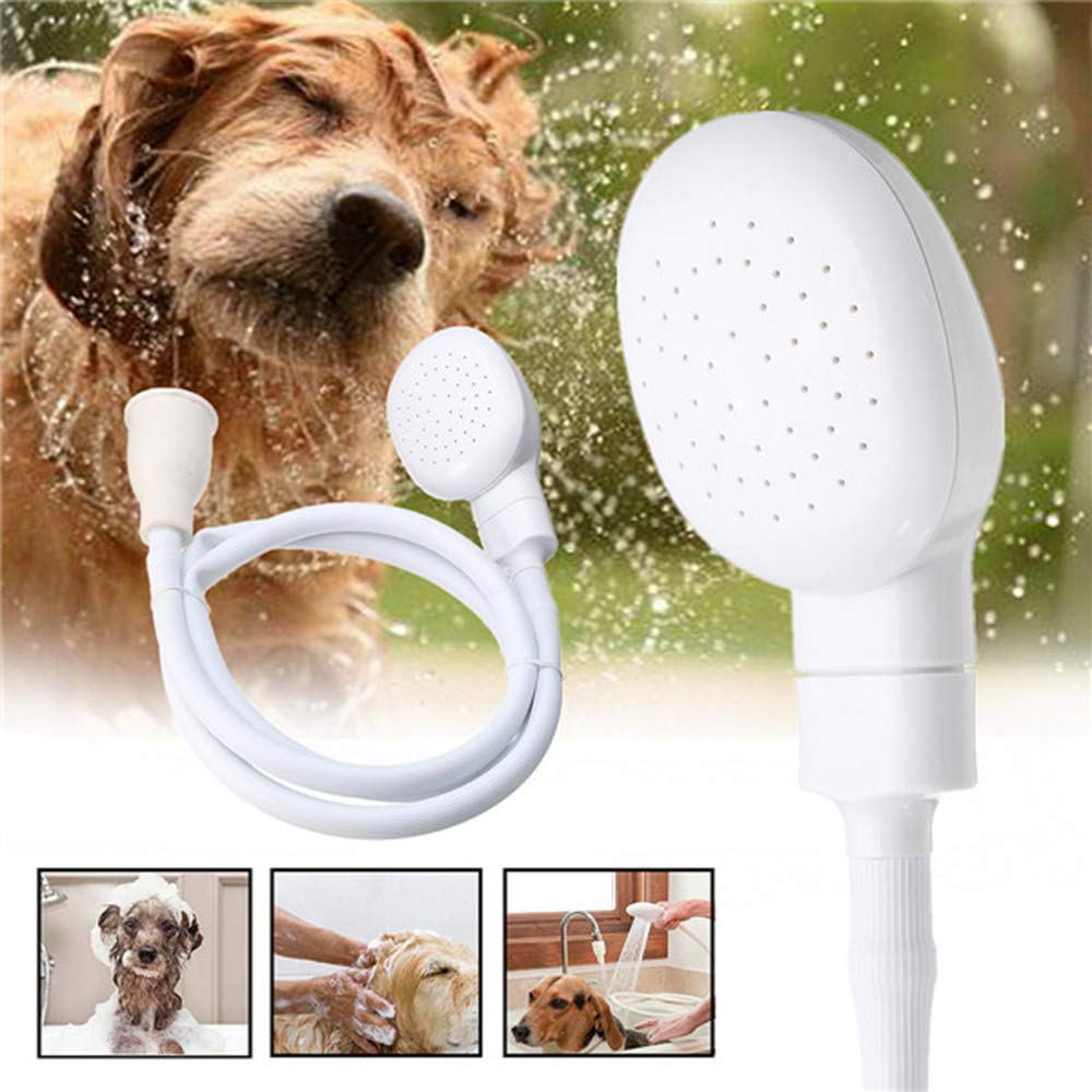 Woofy Multifunctional Pet Grooming Portable Handheld Shower Head with Tub Faucet Sprayer Hose Kit Suitable for Bathing, Bucket Filling and Washing Hair (White) 1