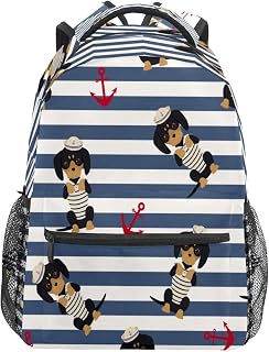 Mochila escolar para meninas meninos Mochila para meninos Marinheiro Âncoras Listras da Marinha Bolsa para livros de ombro para estudante Menino Menino Menina Leve Durável Médio Ensino Bolsa de viagem Bolsa para viagem Caminhada Camping Daypack, Multicolorido, One Size, Clássico