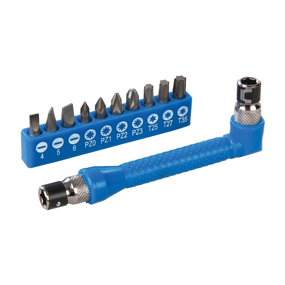 Silverline Lot de 12 porte-embouts de tournevis d'angle (599368)