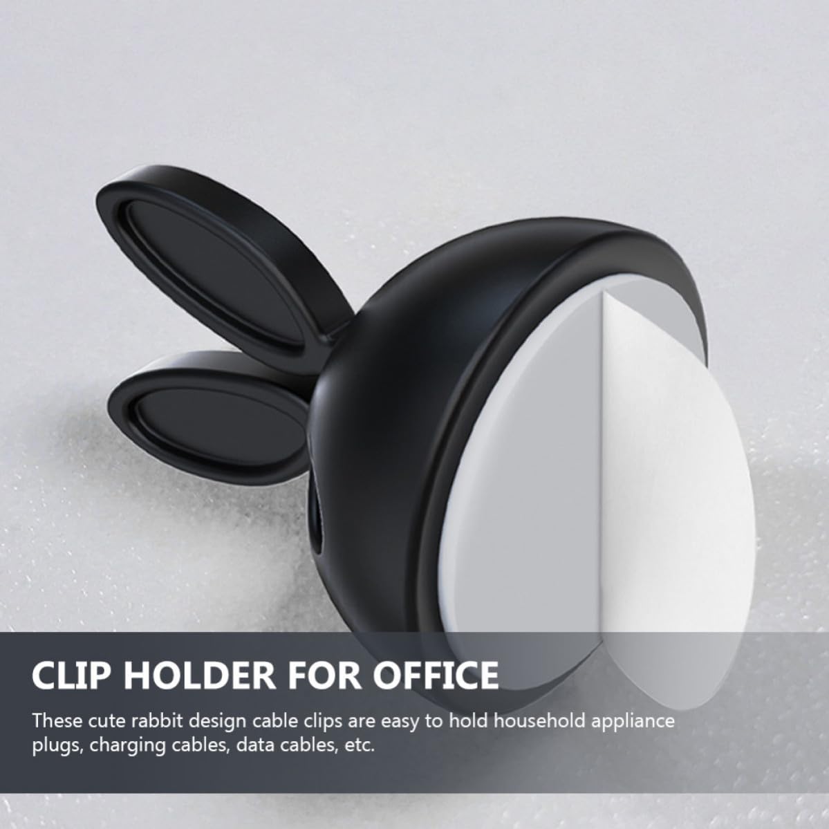 Cute Rabbit Cable Clips 30pcs Plastic Cord Organizer for Cables image 4