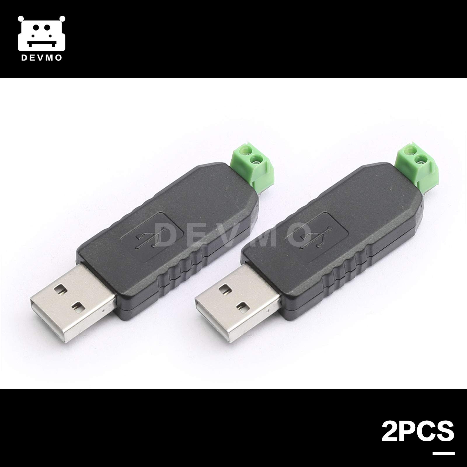 DEVMO 2PCS CH340 chip USB to RS485 485 Converter Adapter Module Compatible with Support Window 7/8 / XP/Vista/Linux