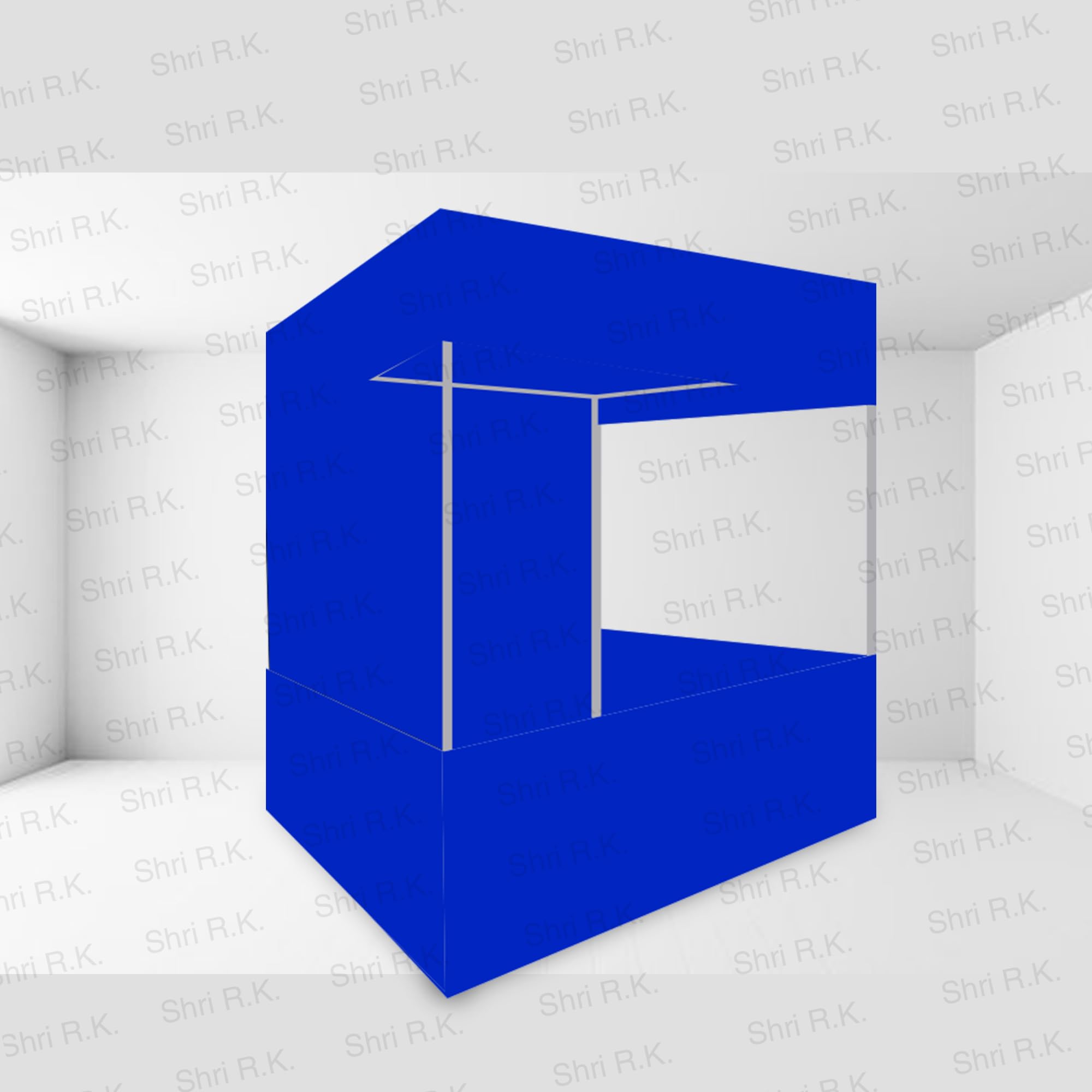 Shri R. K. Canopy Tent with Blue Tetron Cloth for Promotional Advertising Portable Tent Blue-6x6x7 - Image 5 thumbnail