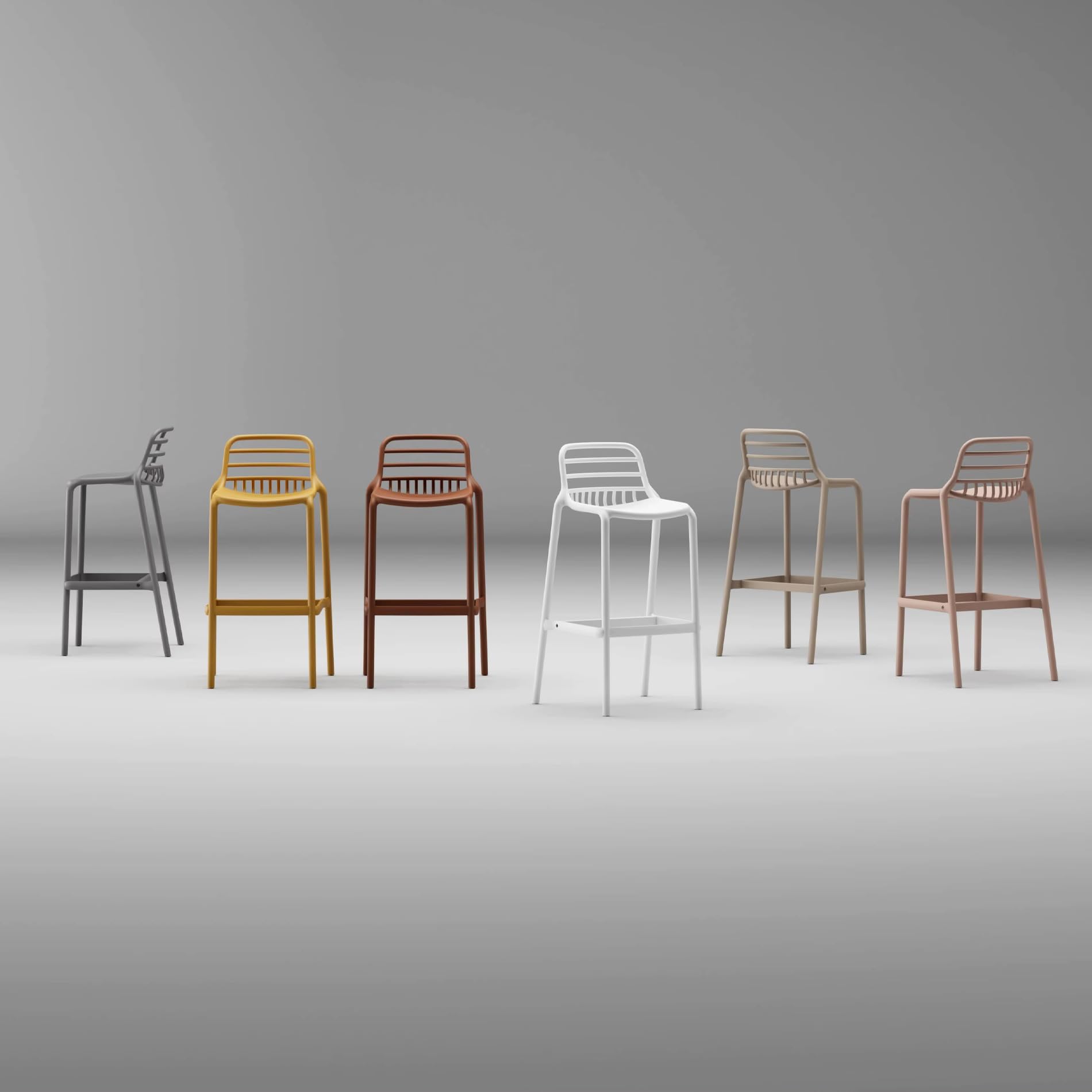Rebecca Mobili Set 2 Sgabelli Alti da Bar, Sgabelli da Cucina, Verde Chiaro, Polipropilene, con Poggiapiedi, Design Moderno - Misure HxLxP: 97 x 46 x 40 cm - Art. RE7195