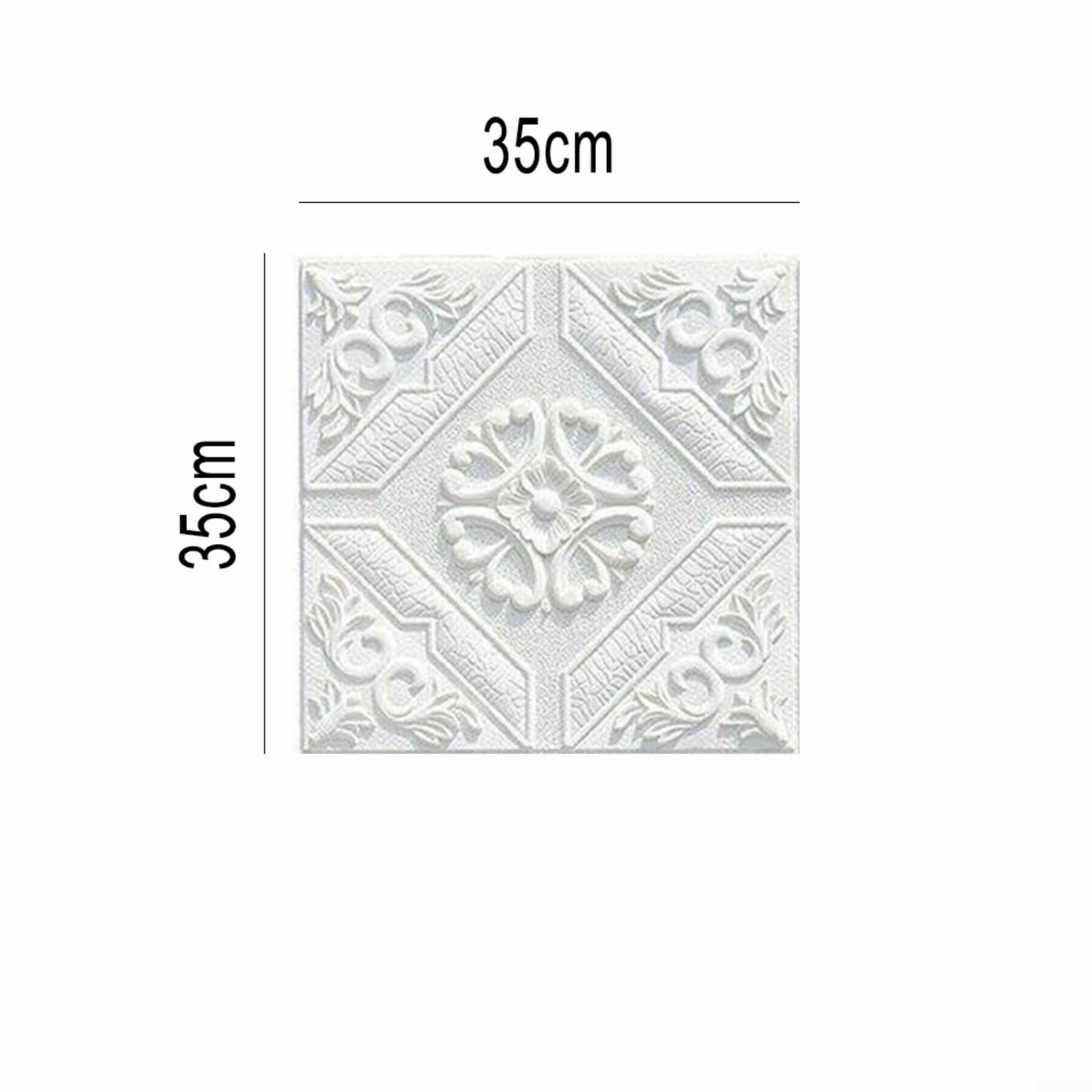 Pannelli da parete 3D, 35 x 35 cm, autoadesivi, impermeabili, per cucina, bagno, soggiorno, camera da letto, decorazione da parete (50 pezzi)