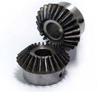 Tapered Bevel Gear,Diameter Bevel Gear, 2pcs 0.5M 30T Bevel Gear 6mm Bore M5 Screw Gear 0.5 Module 30 Teeth Bevel Pinion Gear 90 Degree Meshing Angle Steel Gear spur Bevel