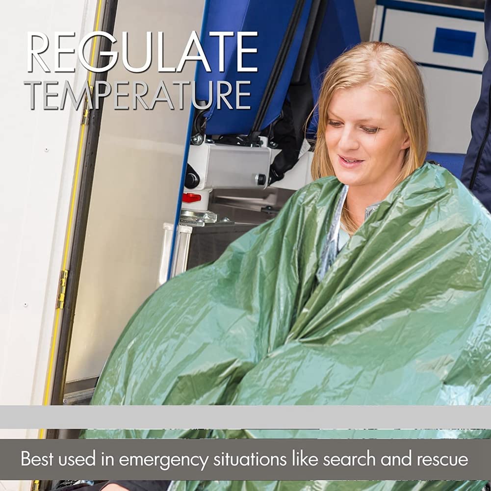 JSCARLIFE Mantas térmicas de emergencia Mylar, kit de supervivencia, manta de campamento, impermeable, portátil para exteriores, senderismo, supervivencia, maratones o primeros auxilios (6 unidades,