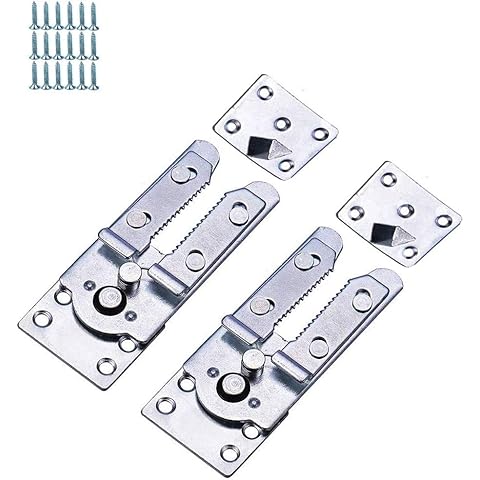Tiberham Sectional Sofa Connector, 2 Pcs Snap Style Couch Sofa Clips Furniture Connector, Heavy Duty Metal Snap Interlocking Clip Connecting Bracket Cover