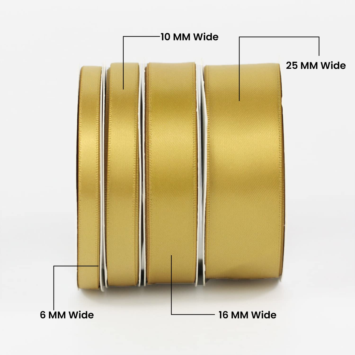 Double Sided Satin Ribbon, 27 Solid Colours, 10 Metre Reel, Fabric Ribbon for Gift Wrapping Cake, Wedding Party Decoration - Image 2