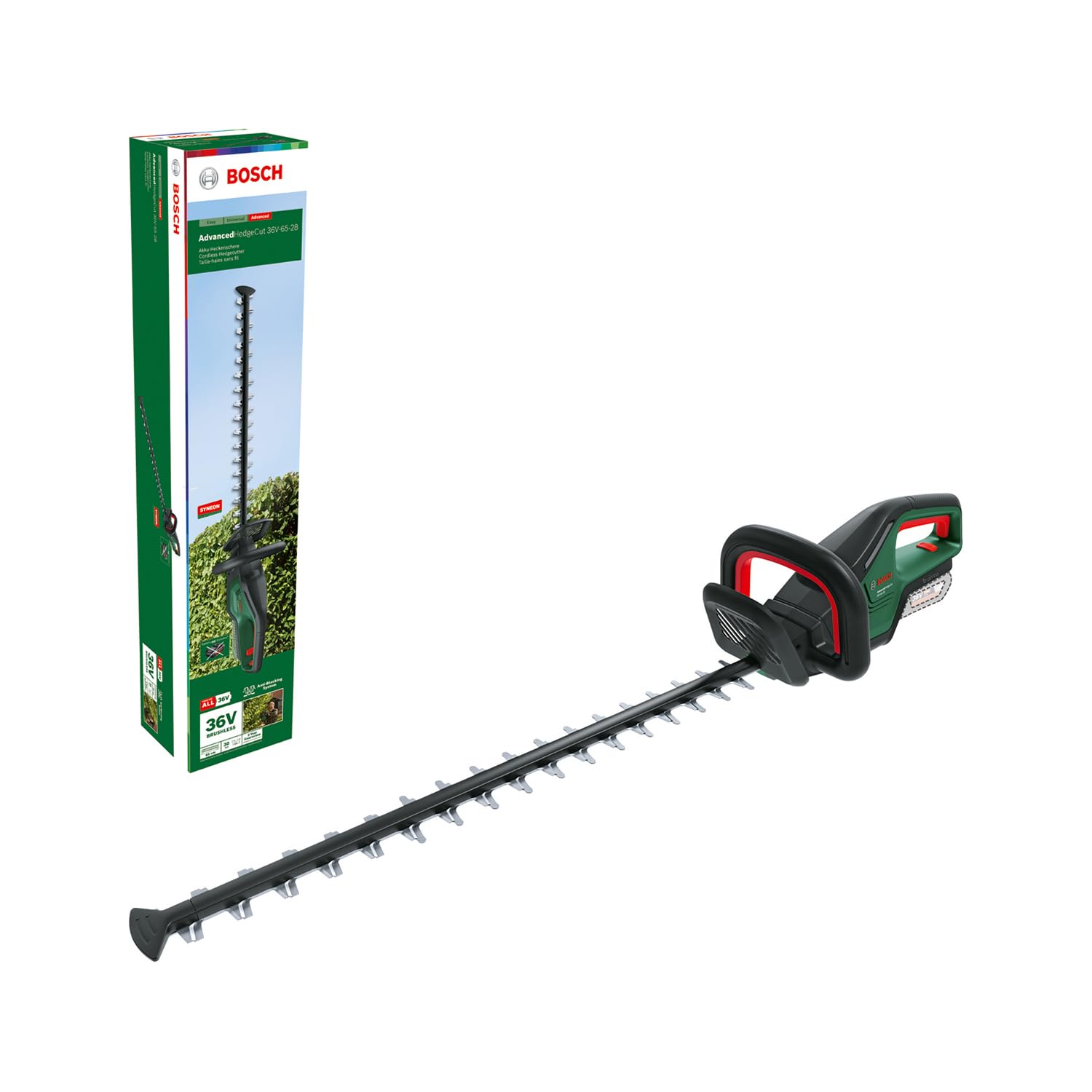 Bosch Akku-Heckenschere AdvancedHedgeCut 36V-65-28 (ohne Akku, 36-Volt-System, Messerlänge 65 cm; im Karton) - Testnote: sehr gut (Magazin: selbst ist der Mann)