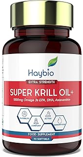 Krill Oil Organic Pain Relief Supplement - Antarctic Pills with Extra Strength Includes Omega 3 Capsules 1000mg for - DHA...
