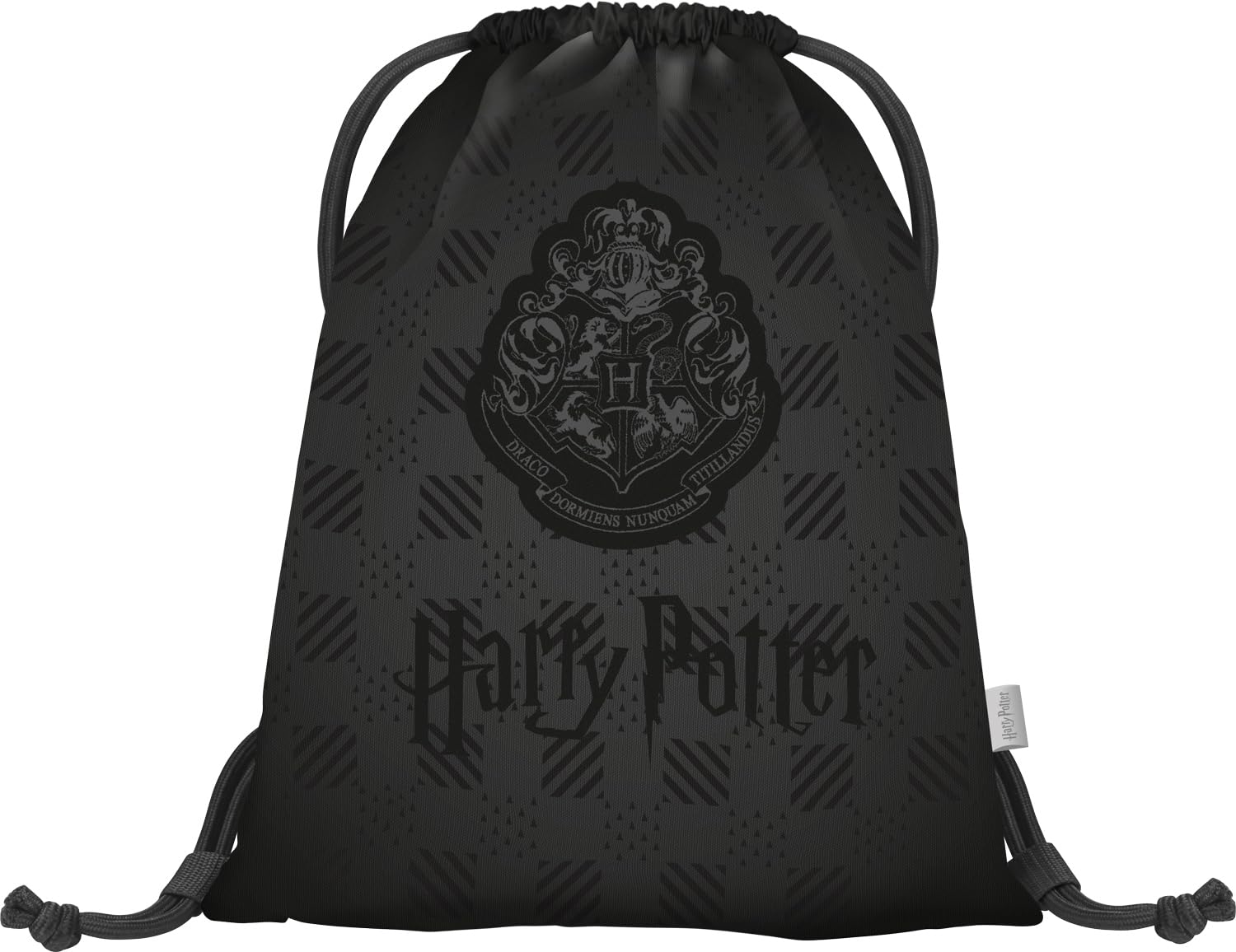 Baagl Gym Bag for Boys, Waterproof Shoe Bag for Children, School and Nursery Sports Bag, Sports Backpack, Gym Bag, Harry Potter Hogwarts Black, 46 x 36 x 1 cm