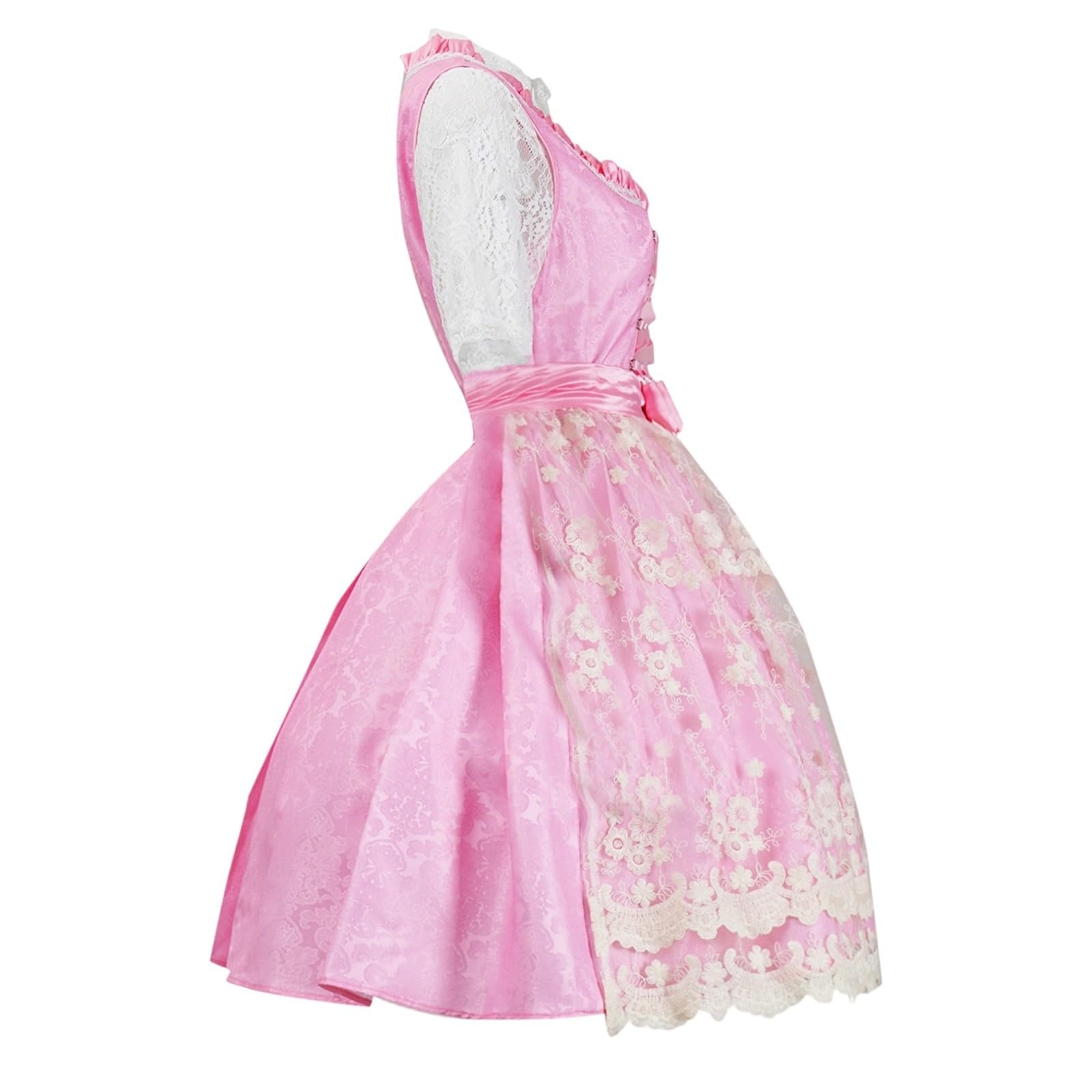 Generico Vestito Oktoberfest Donna Baviera Stampa Abito
