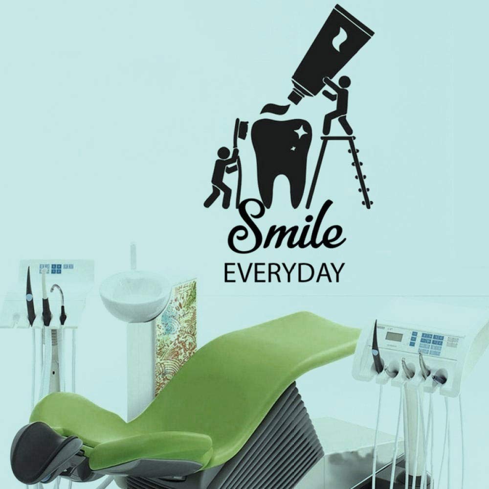 Dental Wall Stickers for Clinic Dental Care Wall Decals Art Wall Sticker Wall Vinyl Decorative Dental Clinic Everyday Smile Tooth Removable 57X34Cm-image-33