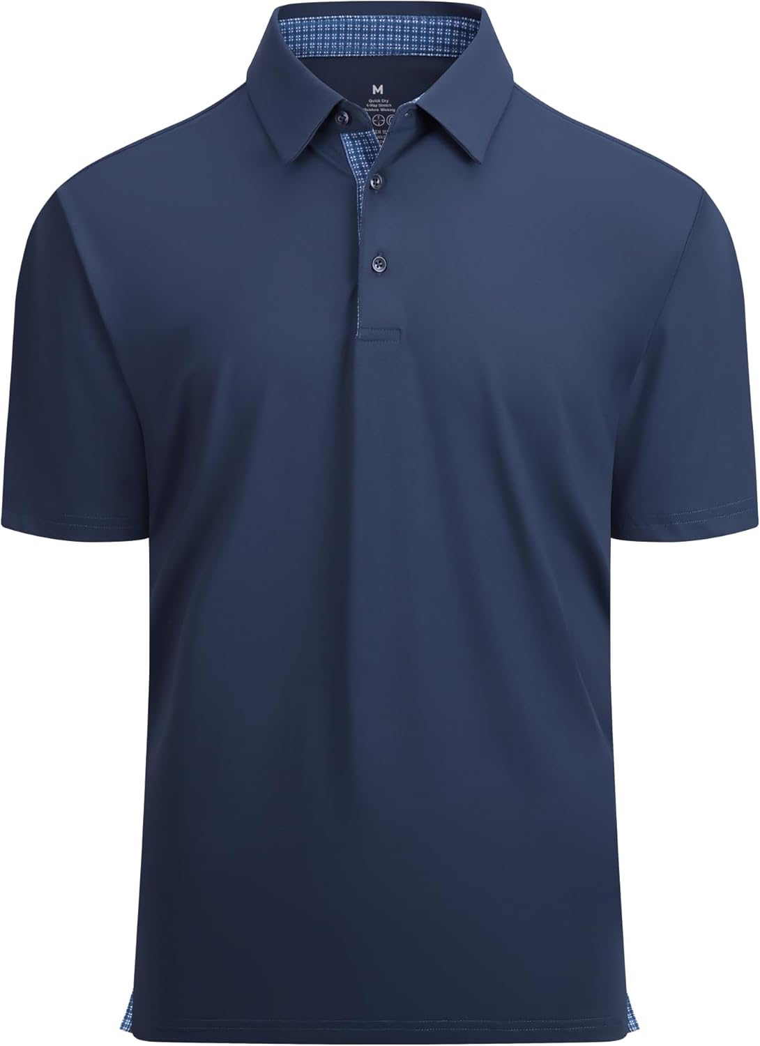 Alex Vando Mens Golf Shirt Moisture Wicking Quick-Dry Solid Short Sleeve Polo Shirts for Men