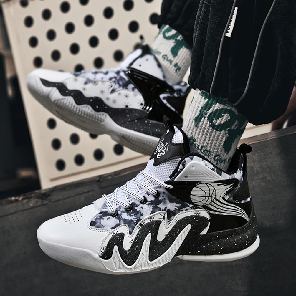 Męskie buty do koszykówki, buty sportowe, lekkie, oddychające, amortyzujące wstrząsy, męskie buty do koszykówki, do biegania, sportowe trampki, Mt D30, 44 EU