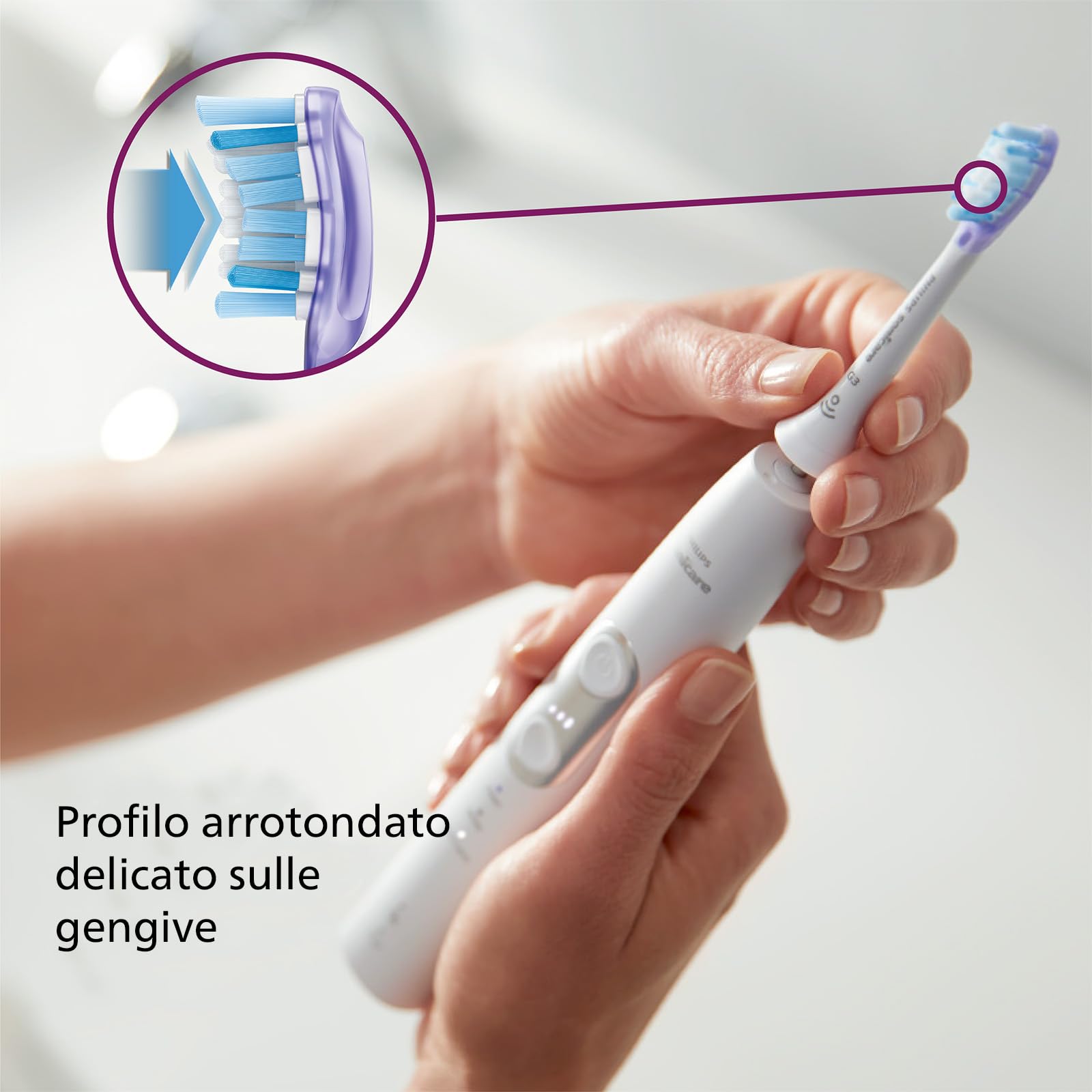 Philips Sonicare HX9054/17 Pack da 4 Testine di Ricambio G3 Premium Gum Care, con RFID e Tecnologia Adaptive, Per Gengive Sane, Bianco
