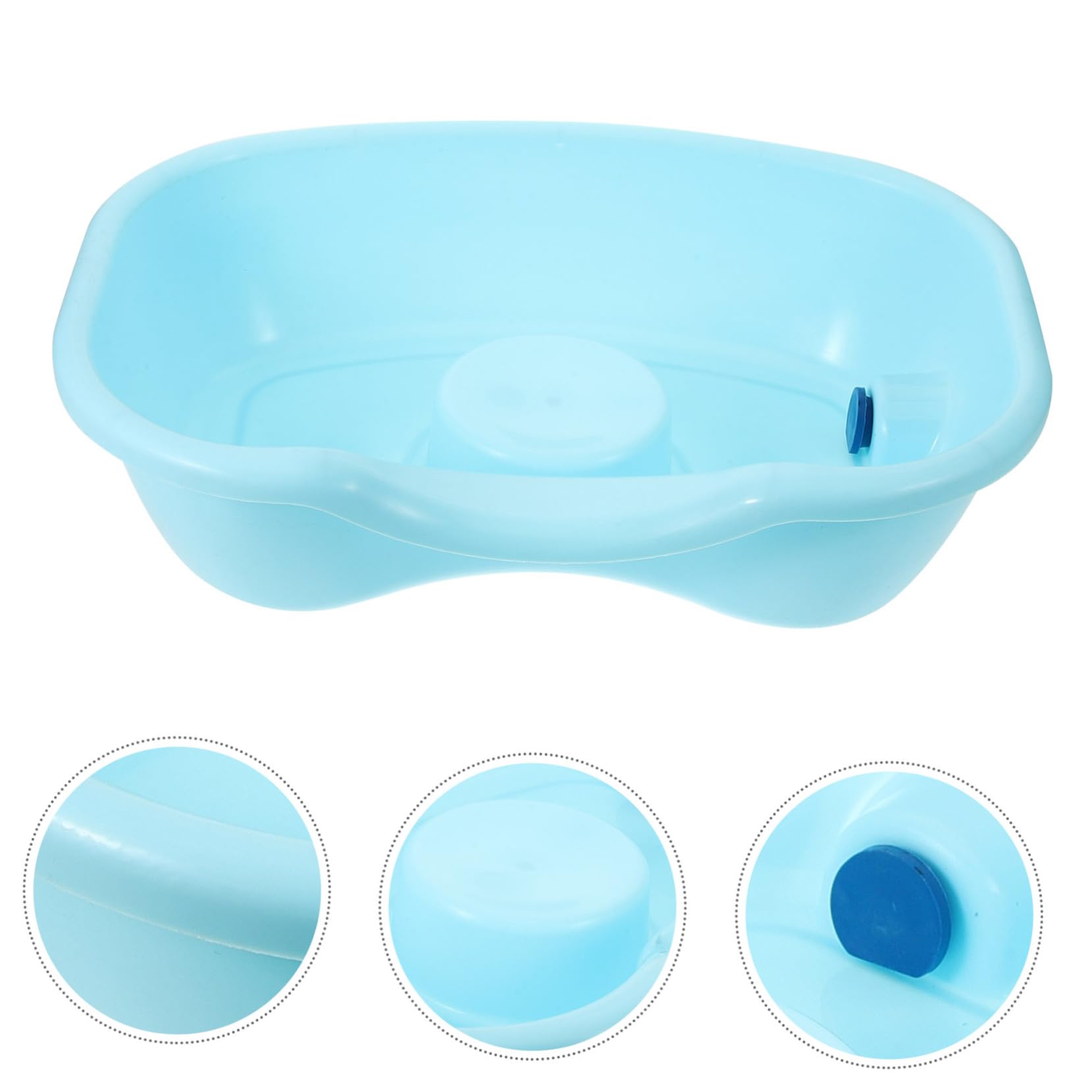 Bacinella Lavacapelli Portatile Abs con Tubo per Anziani e Ragazzo Ragazza | Uso Domestico e Puerperio, Controllo Facile del Flusso Acqua, Verde Chiaro, per Lavare i Chioma a Letto