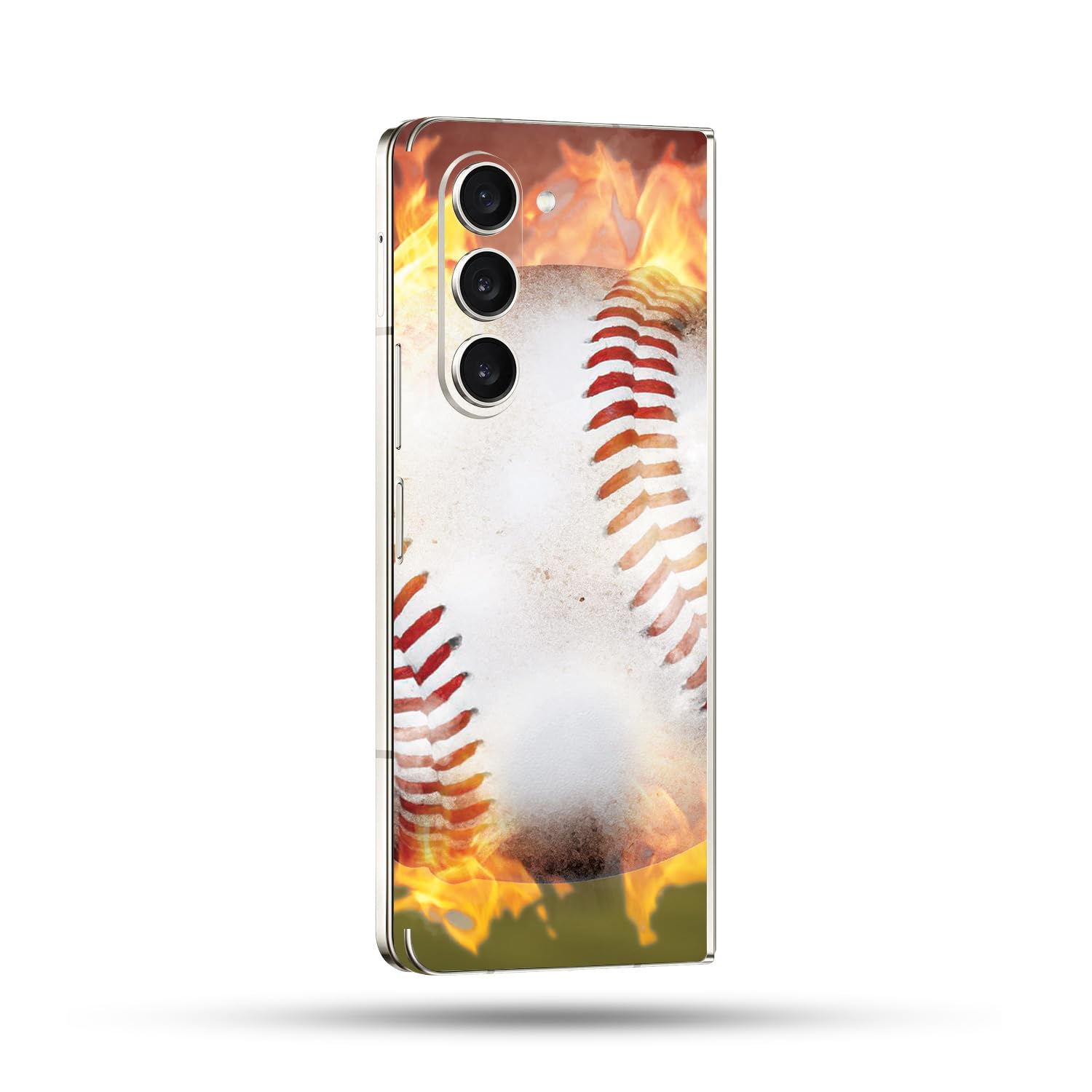 MightySkins Skin Compatible with Samsung Galaxy Z Fold 5 Full Wrap - Fastball | Protective, Durable, and Unique Vinyl Decal wrap Cover | Easy to Apply, Remove, and Change Styles | Made in The USA