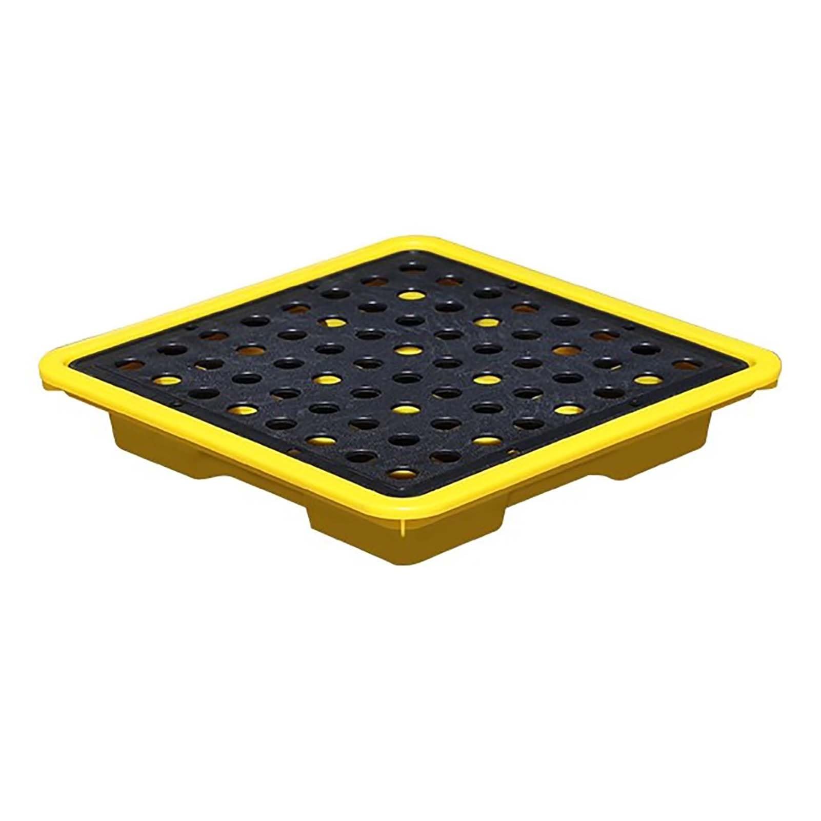 GYEQXKT Spill Containment Platform Tray for Industrial Use, Stackable Oil Drum Grating Pallet, 60x60x15cm