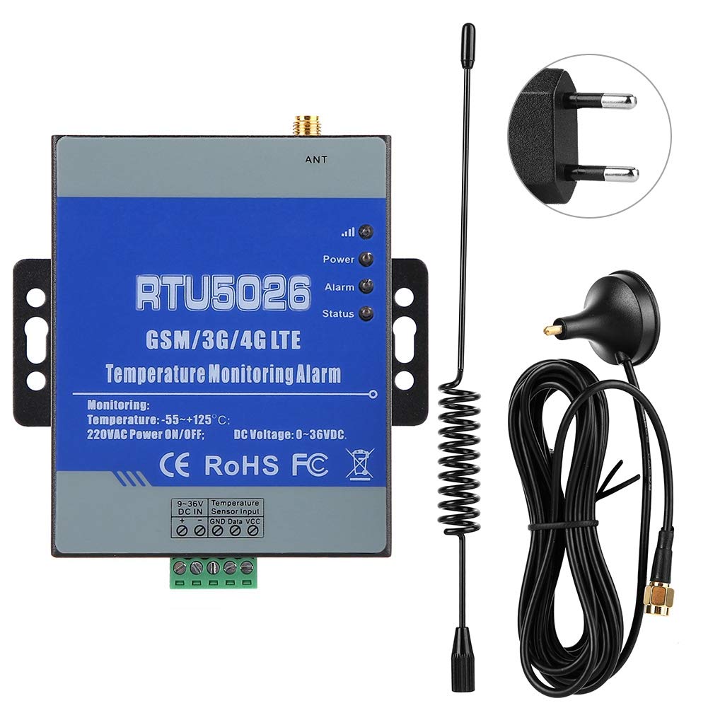 Sistema de Alarma gsm RTU5026 Alarma de Falla de Circuito Inalámbrico Alerta SMS gsm Control de Temperatura del Sistema de Alarma a Distancia(EU)