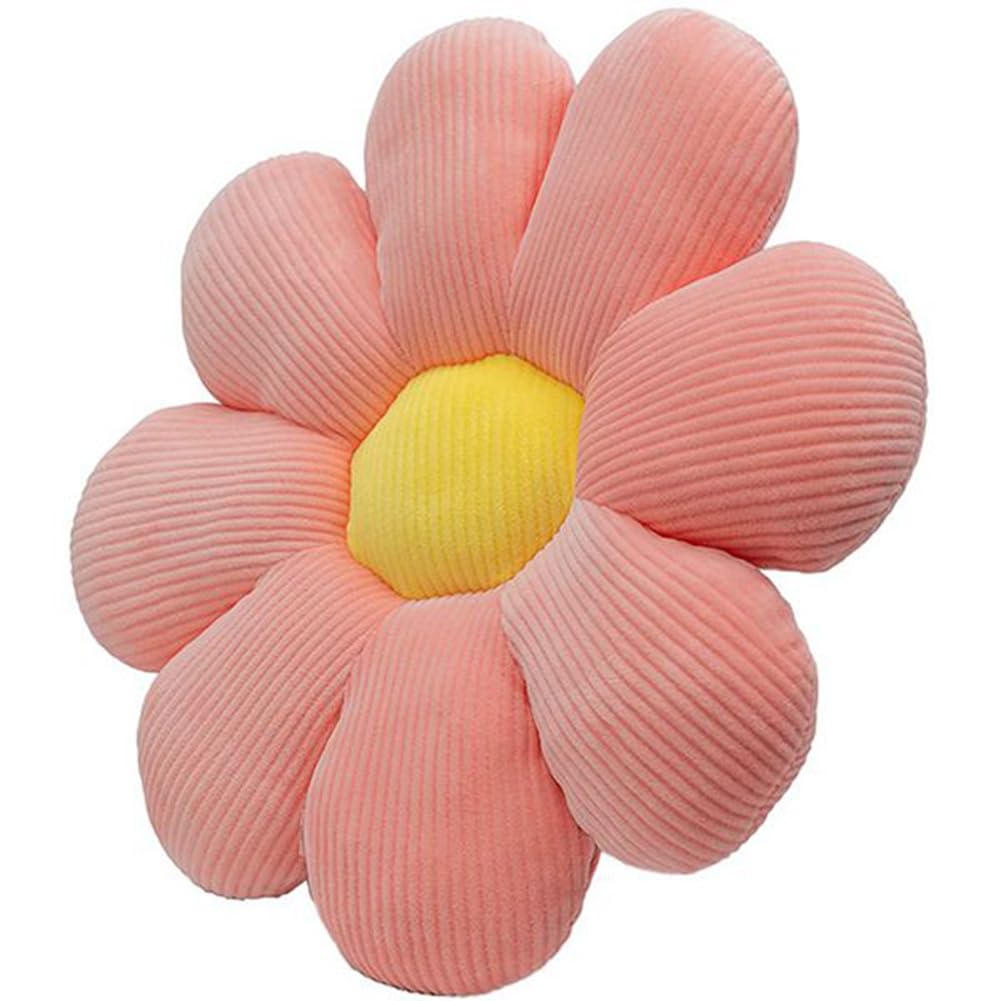CTRLZS Flower Cushions,50cm Flower Shaped Pillow,Flower Floor Cushion Seat Cushion,Soft Petal Cushion for Home Sofa Car Pink