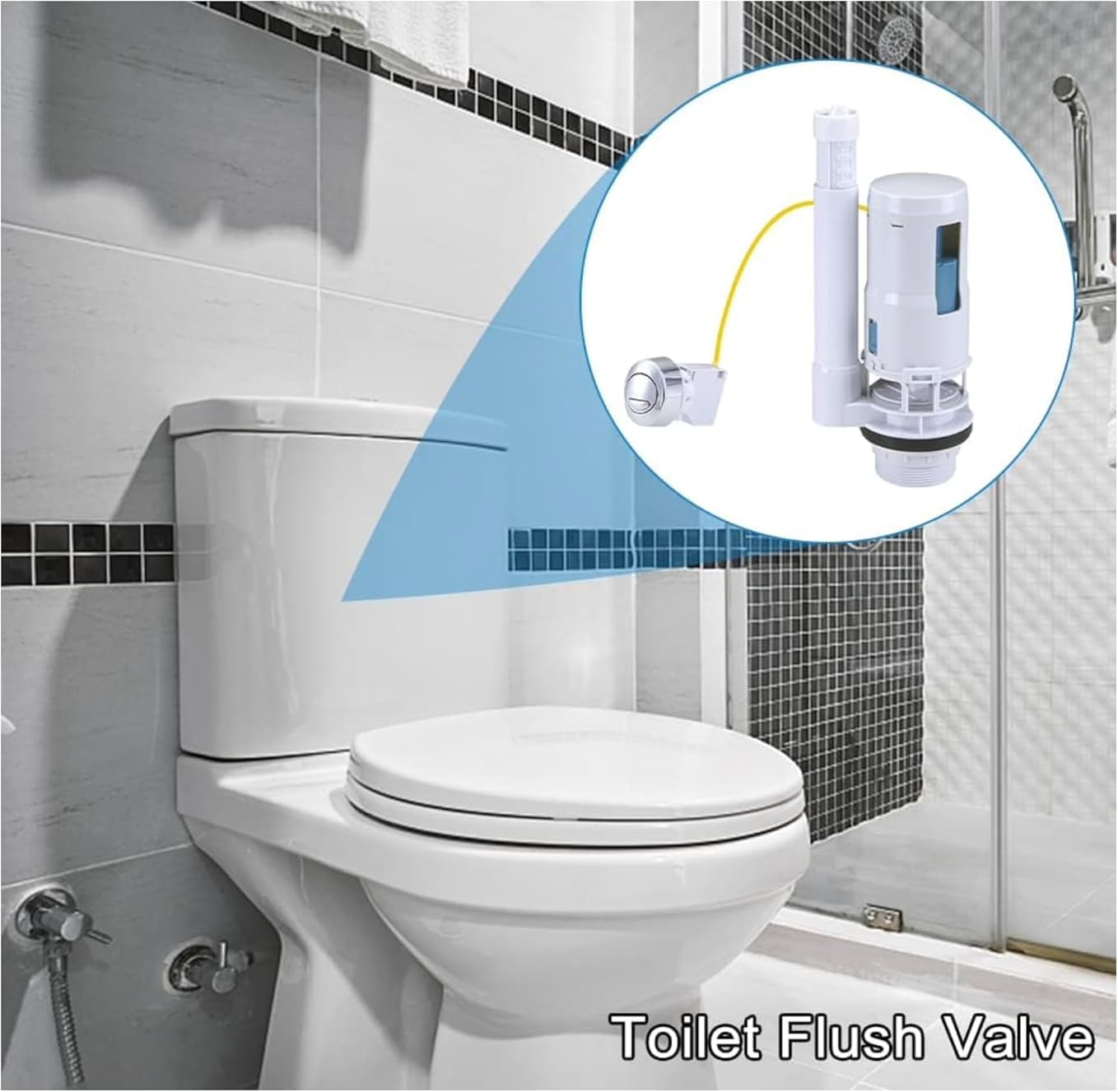 Doppio pulsante Telecomando Valvola di scarico Split Valvola di scarico WC Valvola di scarico WC regolabile Doppia valvola di scarico Accessori per serbatoio WC Parti di ricambio