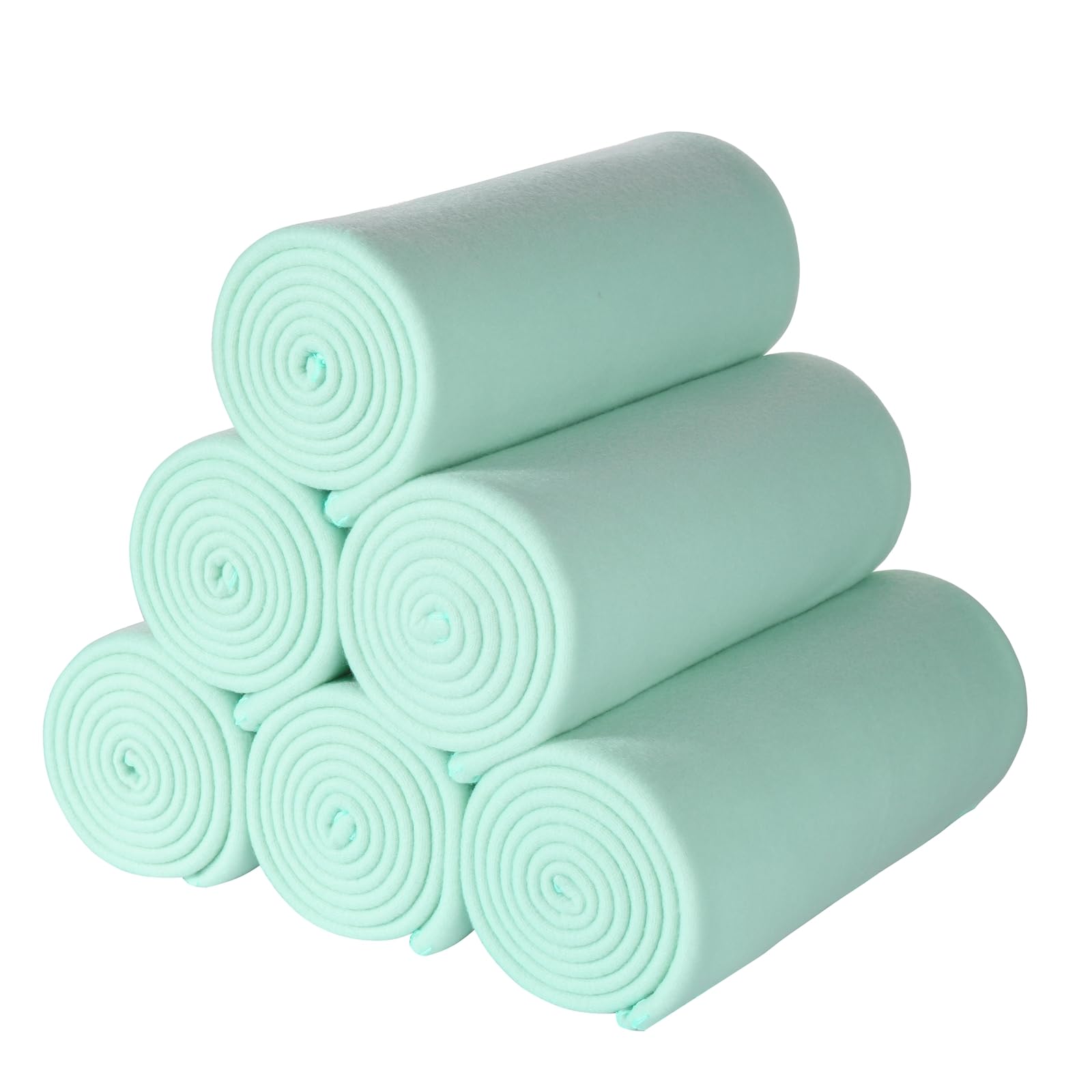 Fleece Throw Blanket 6 Pack Soft Kid Blankets Cozy Lightweight Travel Throw Blanket Bulk Pet Blanket Warm Picnic Small Blanket Garden Solid for Couch Bed Home Sofa Outdoor Wedding 125 X 150 CM Mint — image 1